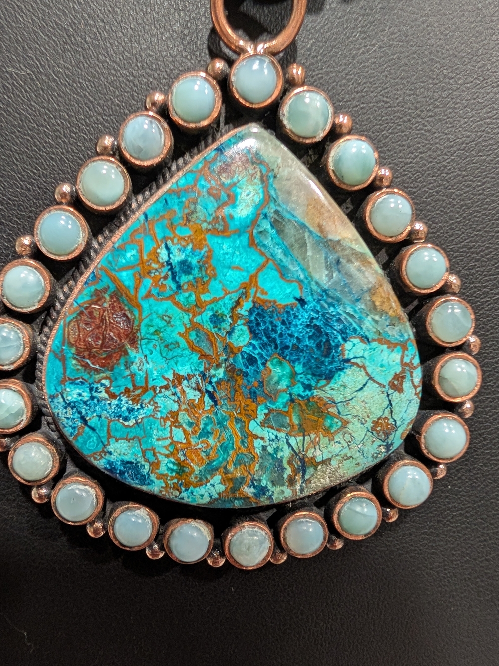 Turquoise and Aqua Stone Pendant Necklace - Women Jewelry